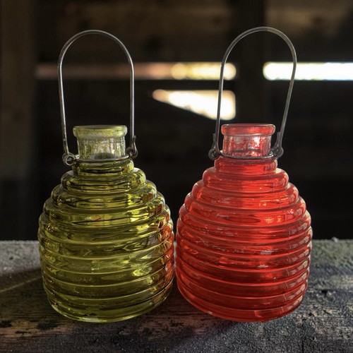 Vintage glass bee hive - glass,
