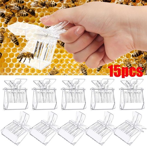 15pcs queen cage clip - cage, bee